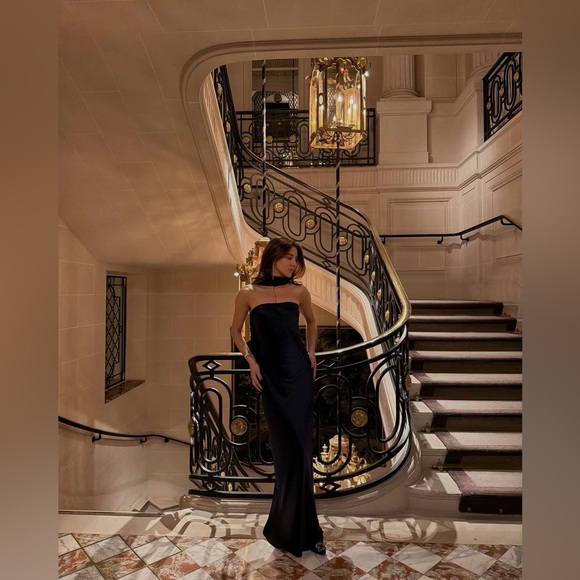 Reformation Oren Silk Dress In Black, NWOT, NEVER WORN, NO FLAWS. - Picture 7 of 10